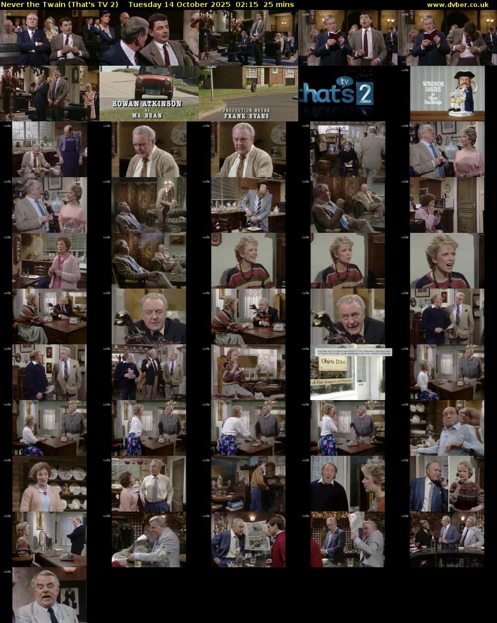 Never the Twain (That's TV 2) Tuesday 14 October 2025 02:15 - 02:40
