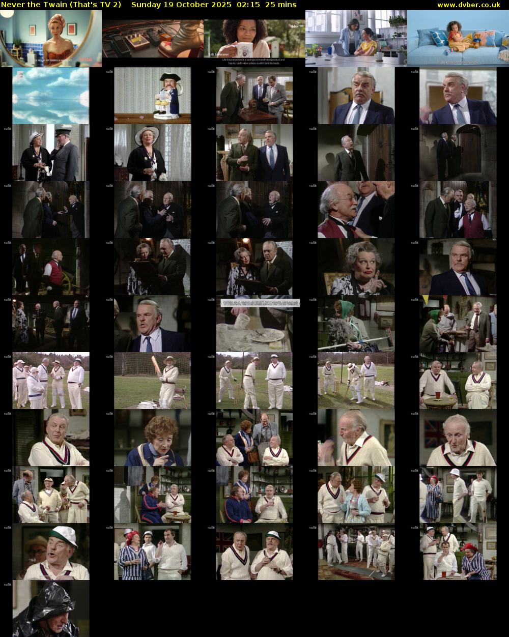 Never the Twain (That's TV 2) Sunday 19 October 2025 02:15 - 02:40