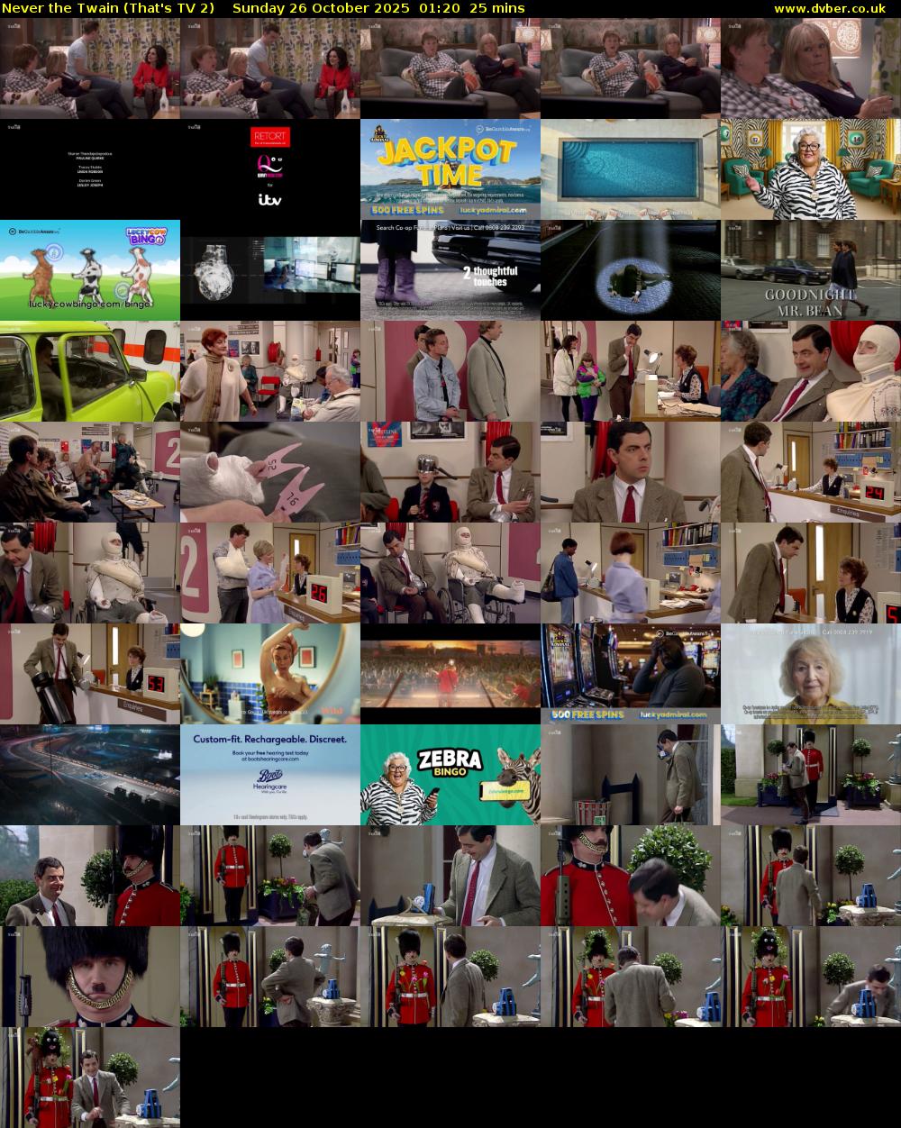 Never the Twain (That's TV 2) Sunday 26 October 2025 01:20 - 01:45