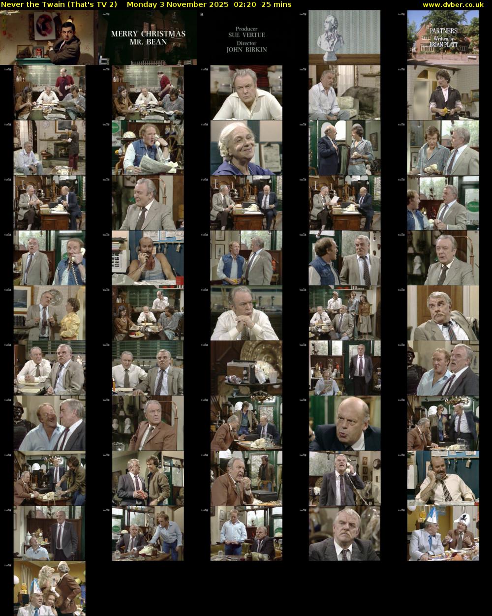Never the Twain (That's TV 2) Monday 3 November 2025 02:20 - 02:45