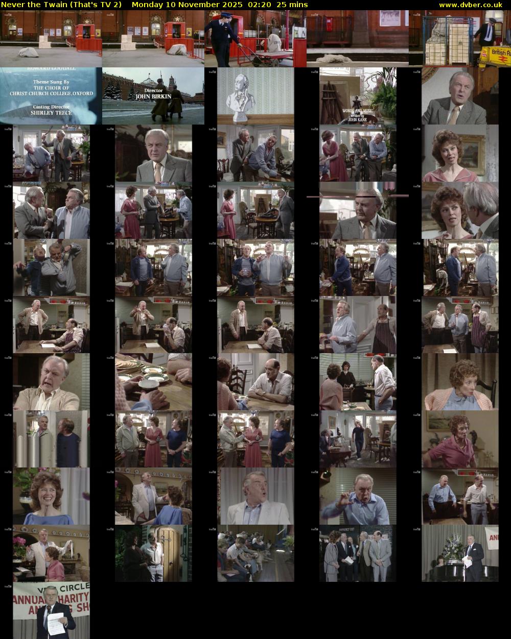Never the Twain (That's TV 2) Monday 10 November 2025 02:20 - 02:45