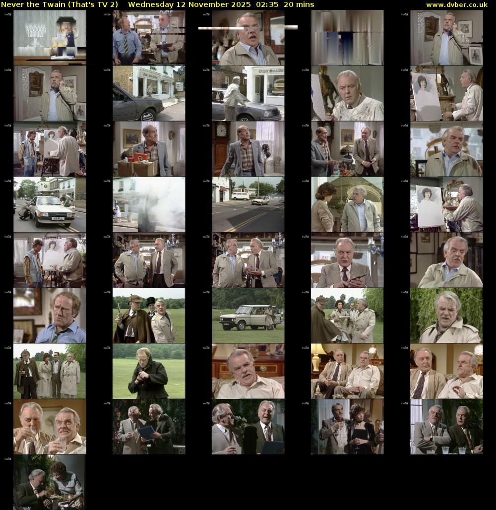 Never the Twain (That's TV 2) Wednesday 12 November 2025 02:35 - 02:55