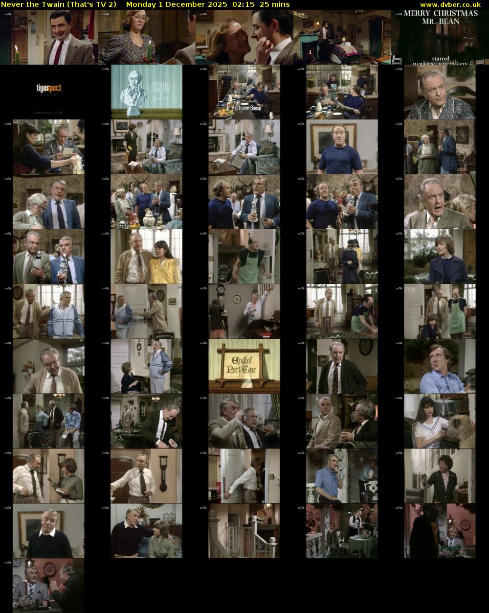 Never the Twain (That's TV 2) Monday 1 December 2025 02:15 - 02:40