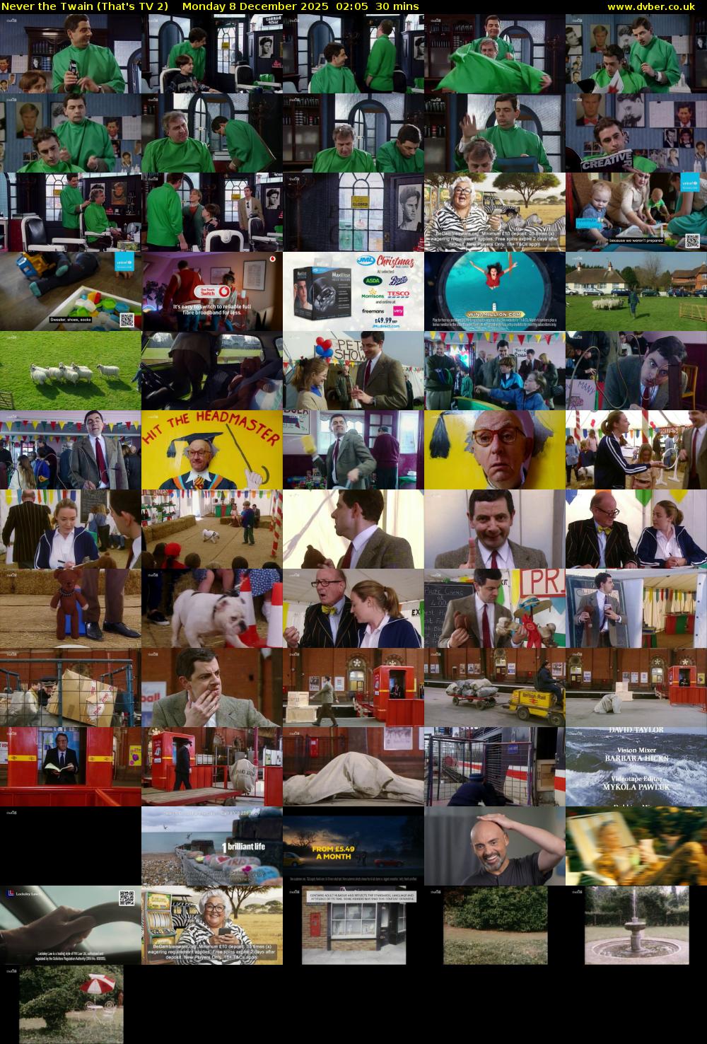 Never the Twain (That's TV 2) Monday 8 December 2025 02:05 - 02:35