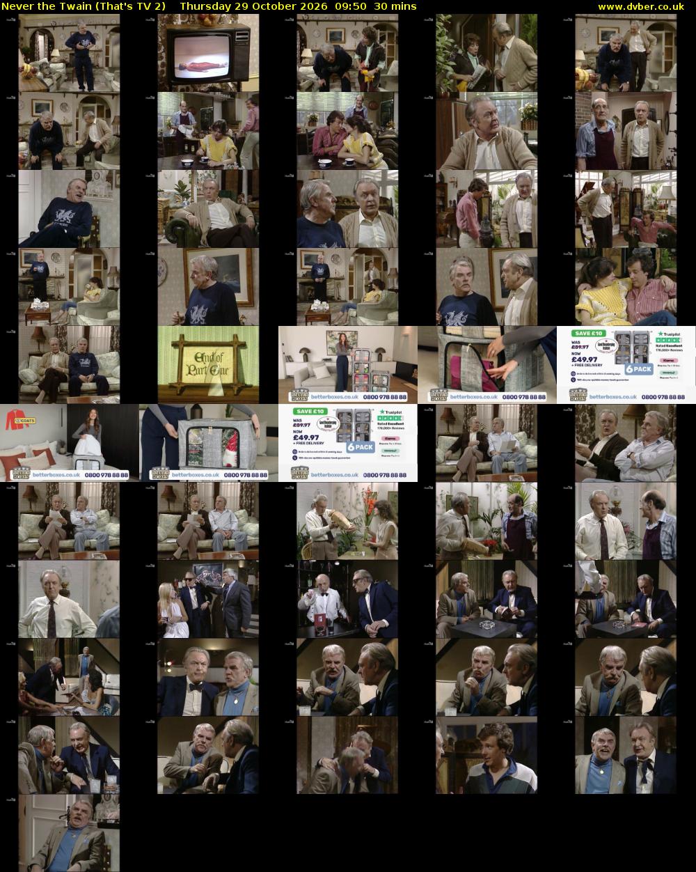 Never the Twain (That's TV 2) Thursday 29 October 2026 09:50 - 10:20