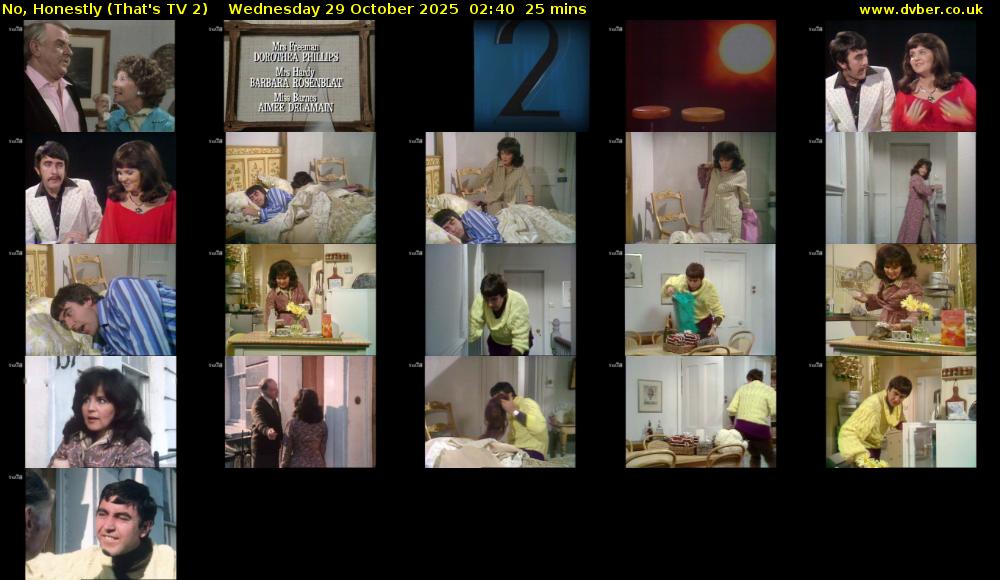 No, Honestly (That's TV 2) Wednesday 29 October 2025 02:40 - 03:05