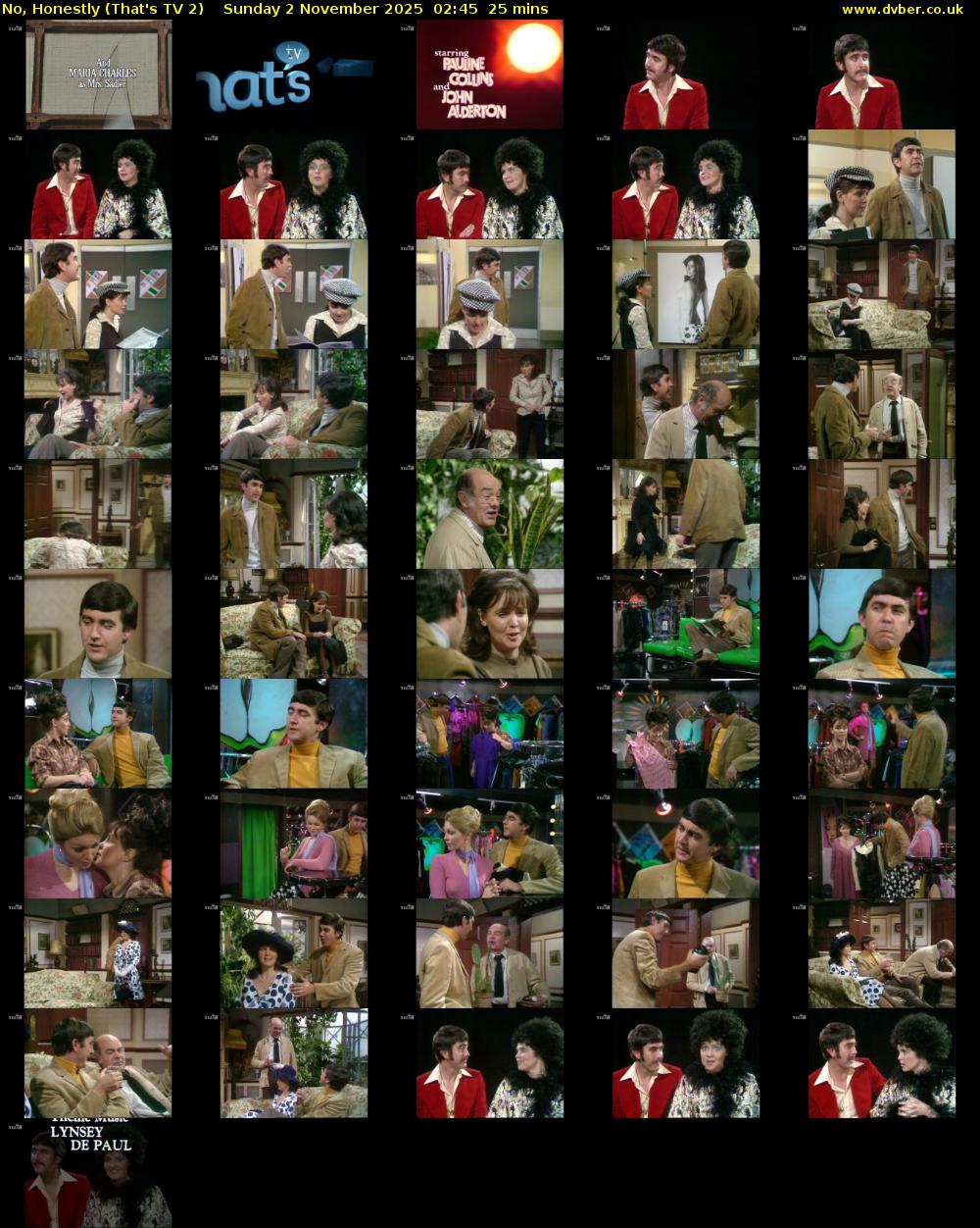 No, Honestly (That's TV 2) Sunday 2 November 2025 02:45 - 03:10