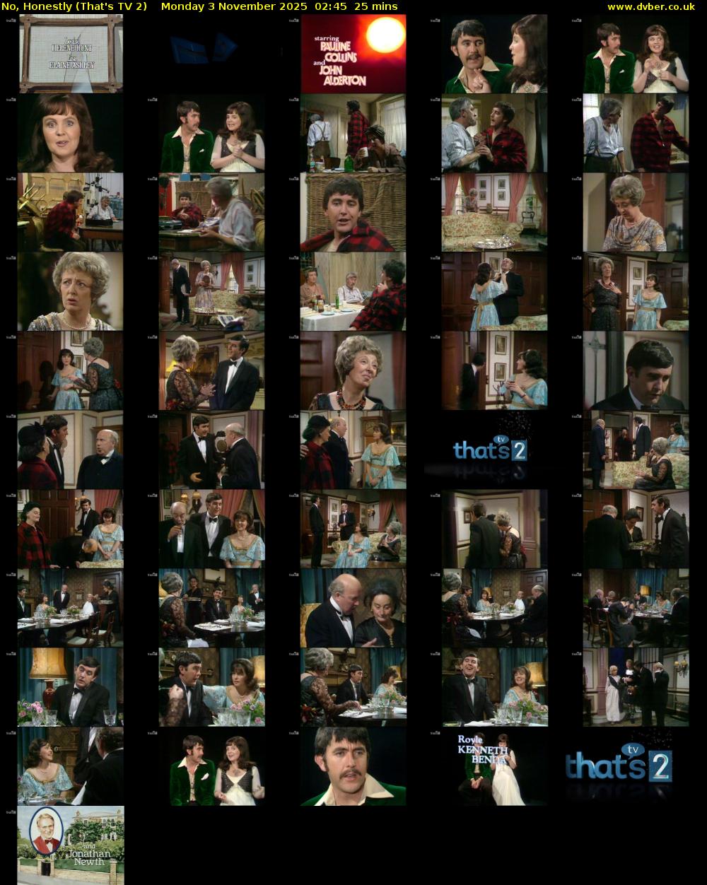 No, Honestly (That's TV 2) Monday 3 November 2025 02:45 - 03:10