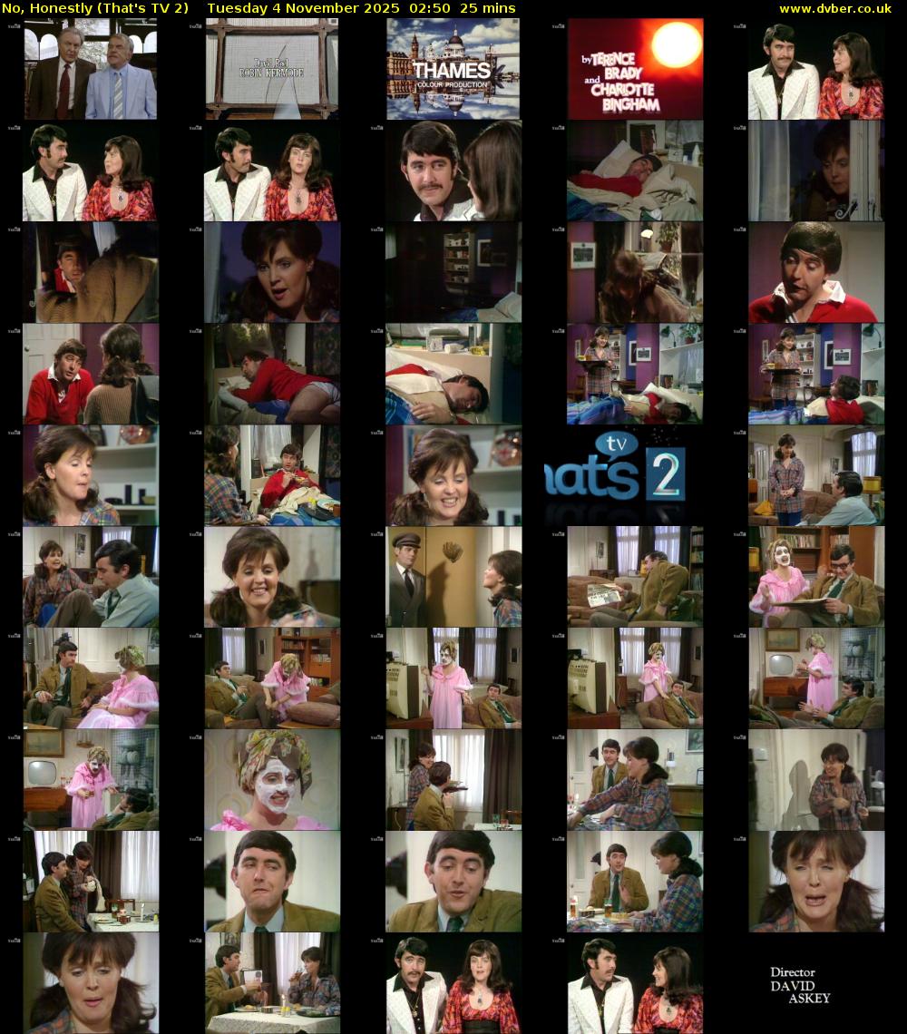 No, Honestly (That's TV 2) Tuesday 4 November 2025 02:50 - 03:15