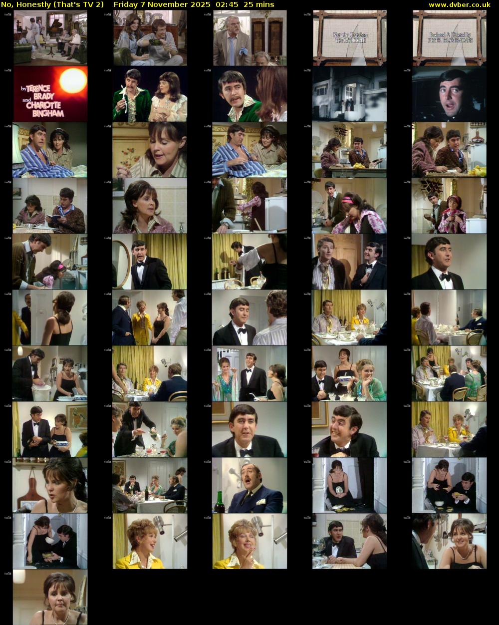 No, Honestly (That's TV 2) Friday 7 November 2025 02:45 - 03:10