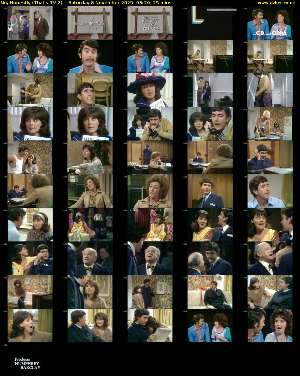 No, Honestly (That's TV 2) Saturday 8 November 2025 03:20 - 03:45