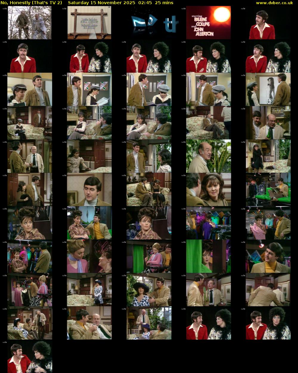 No, Honestly (That's TV 2) Saturday 15 November 2025 02:45 - 03:10