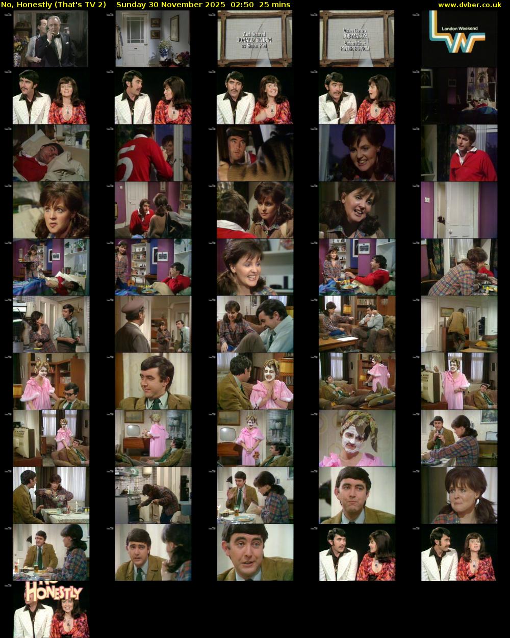 No, Honestly (That's TV 2) Sunday 30 November 2025 02:50 - 03:15