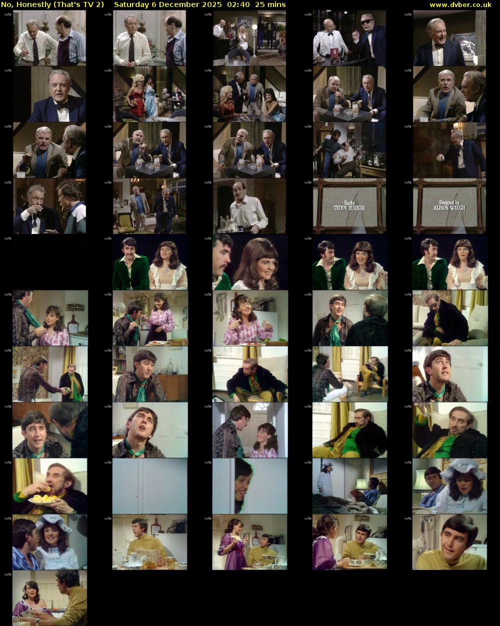 No, Honestly (That's TV 2) Saturday 6 December 2025 02:40 - 03:05