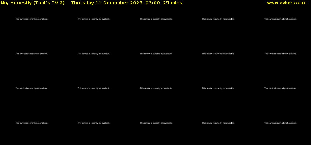 No, Honestly (That's TV 2) Thursday 11 December 2025 03:00 - 03:25