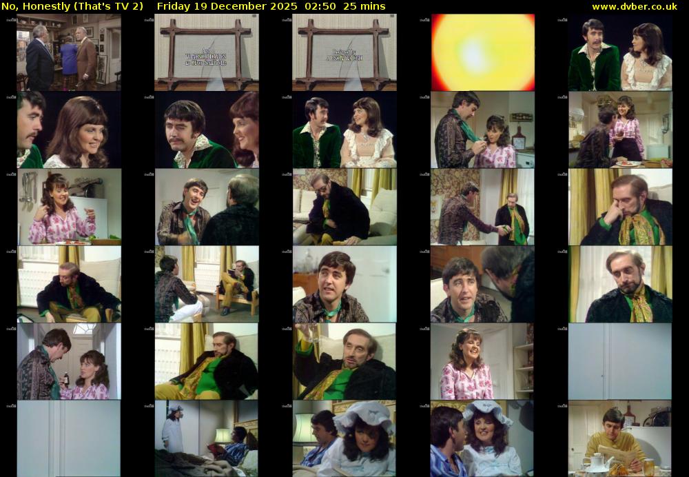 No, Honestly (That's TV 2) Friday 19 December 2025 02:50 - 03:15