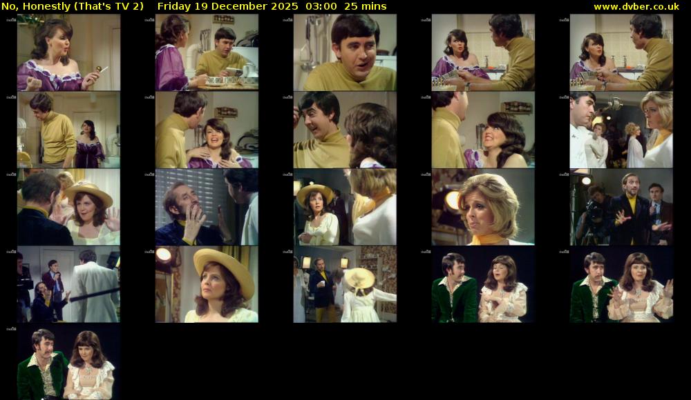 No, Honestly (That's TV 2) Friday 19 December 2025 03:00 - 03:25