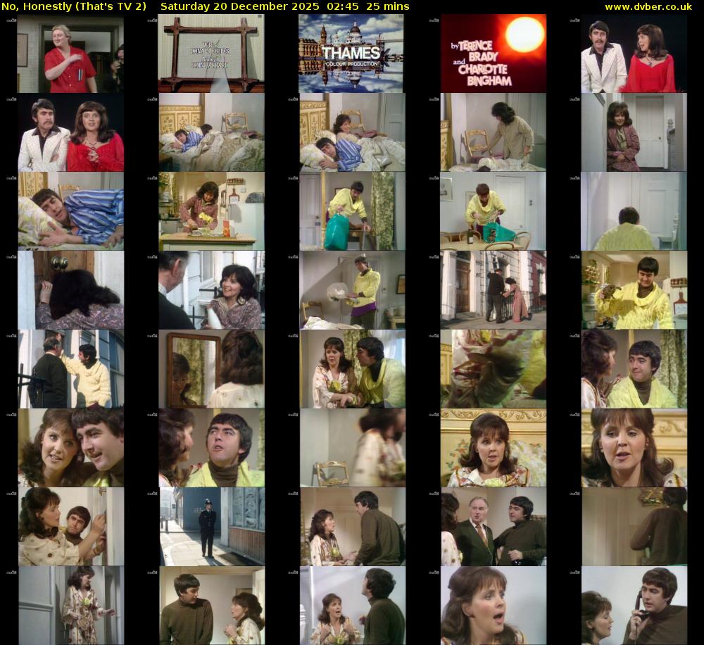 No, Honestly (That's TV 2) Saturday 20 December 2025 02:45 - 03:10