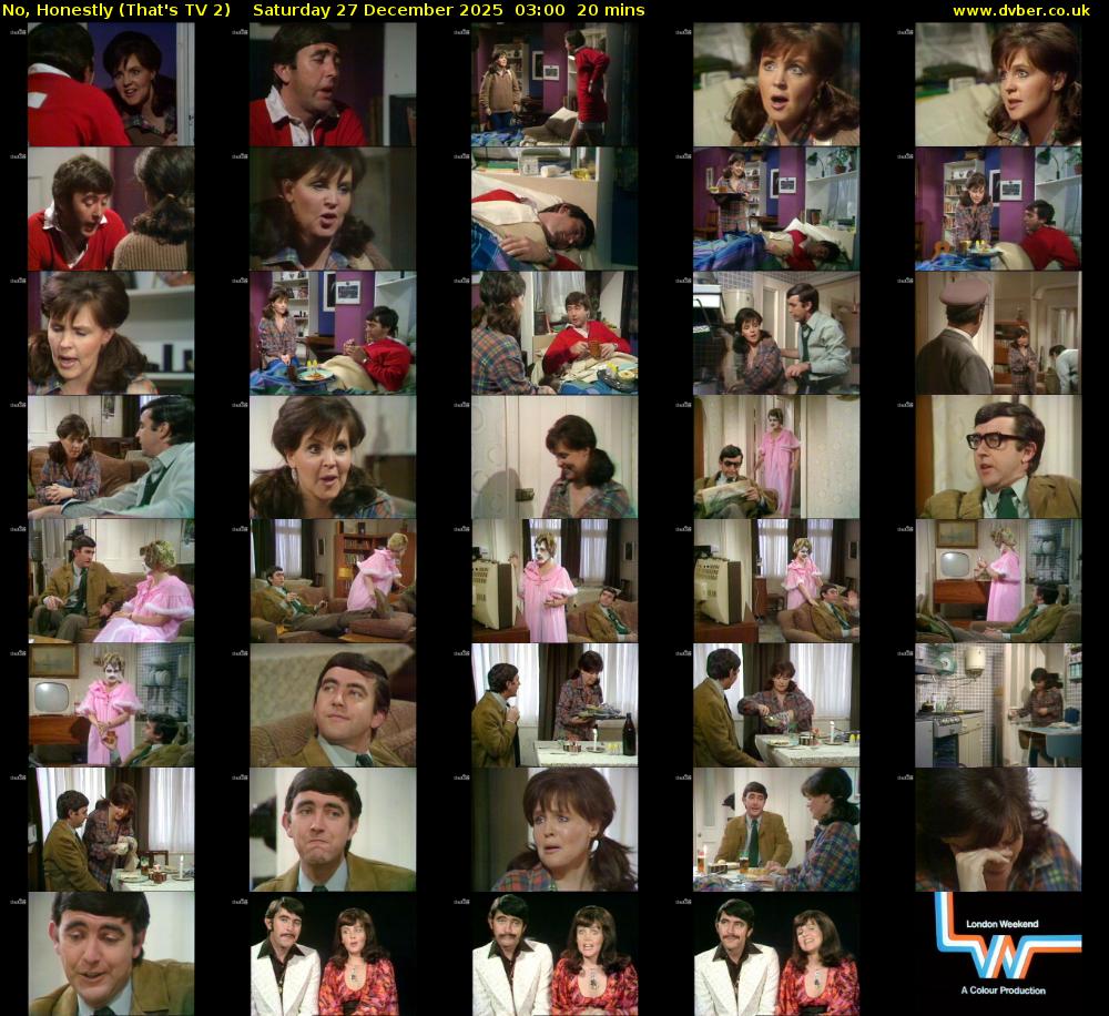 No, Honestly (That's TV 2) Saturday 27 December 2025 03:00 - 03:20