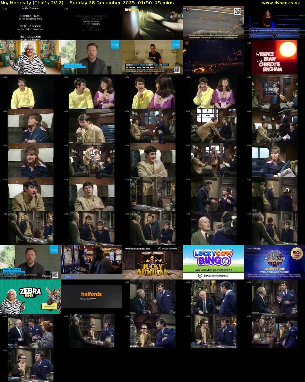 No, Honestly (That's TV 2) Sunday 28 December 2025 01:50 - 02:15