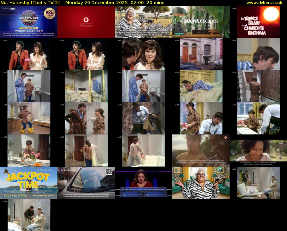 No, Honestly (That's TV 2) Monday 29 December 2025 02:00 - 02:20