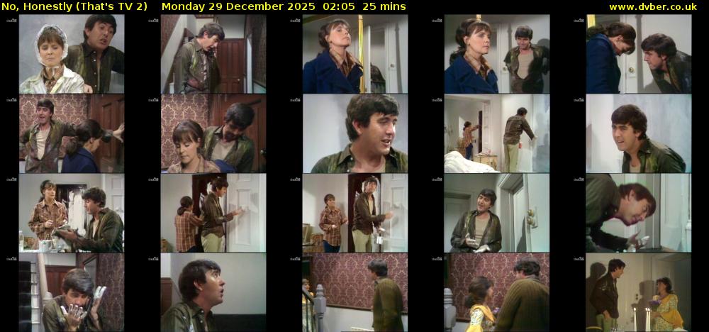 No, Honestly (That's TV 2) Monday 29 December 2025 02:05 - 02:30