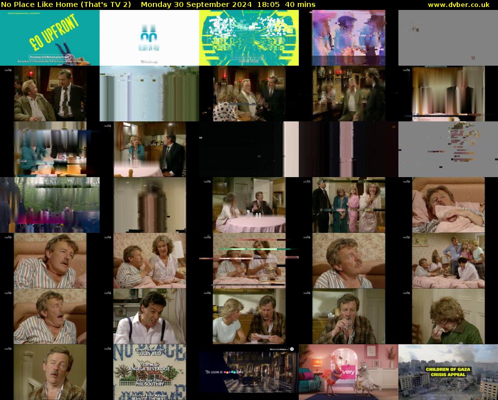 No Place Like Home (That's TV 2) Monday 30 September 2024 18:05 - 18:45