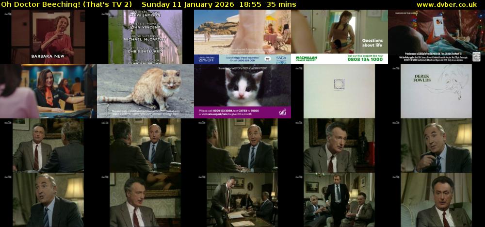 Oh Doctor Beeching! (That's TV 2) Sunday 11 January 2026 18:55 - 19:30