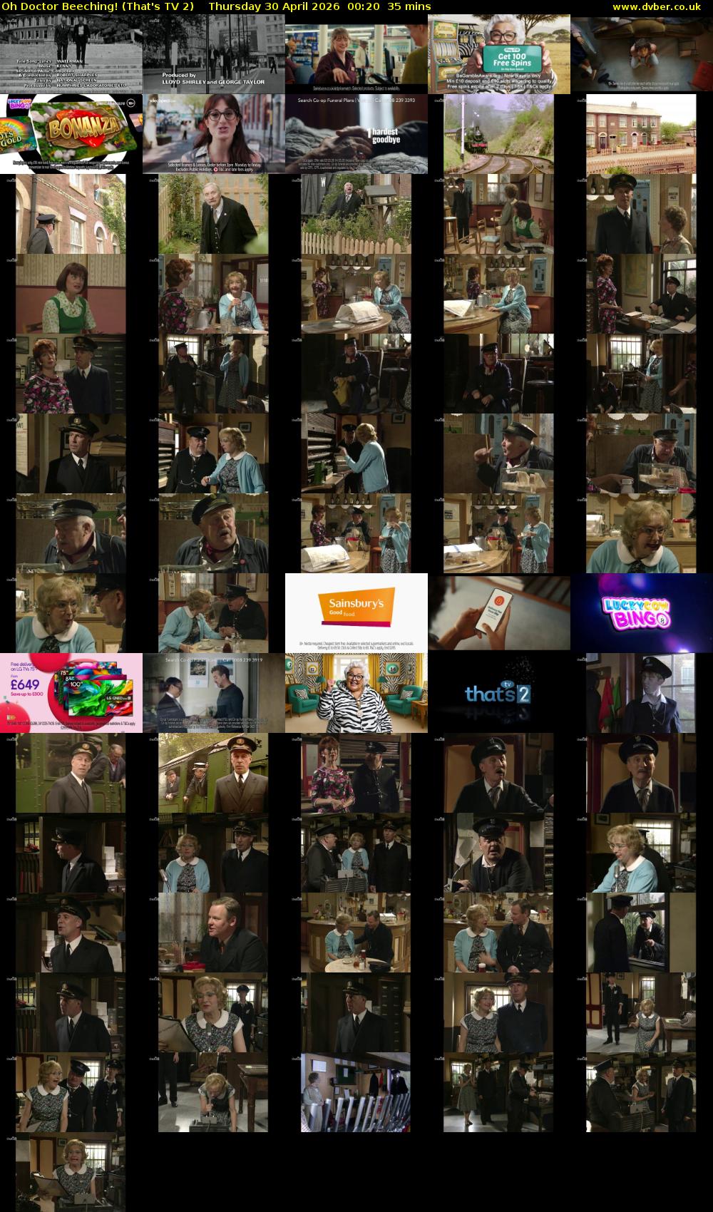 Oh Doctor Beeching! (That's TV 2) Thursday 30 April 2026 00:20 - 00:55