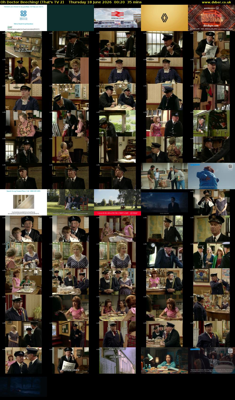 Oh Doctor Beeching! (That's TV 2) Thursday 18 June 2026 00:20 - 00:55