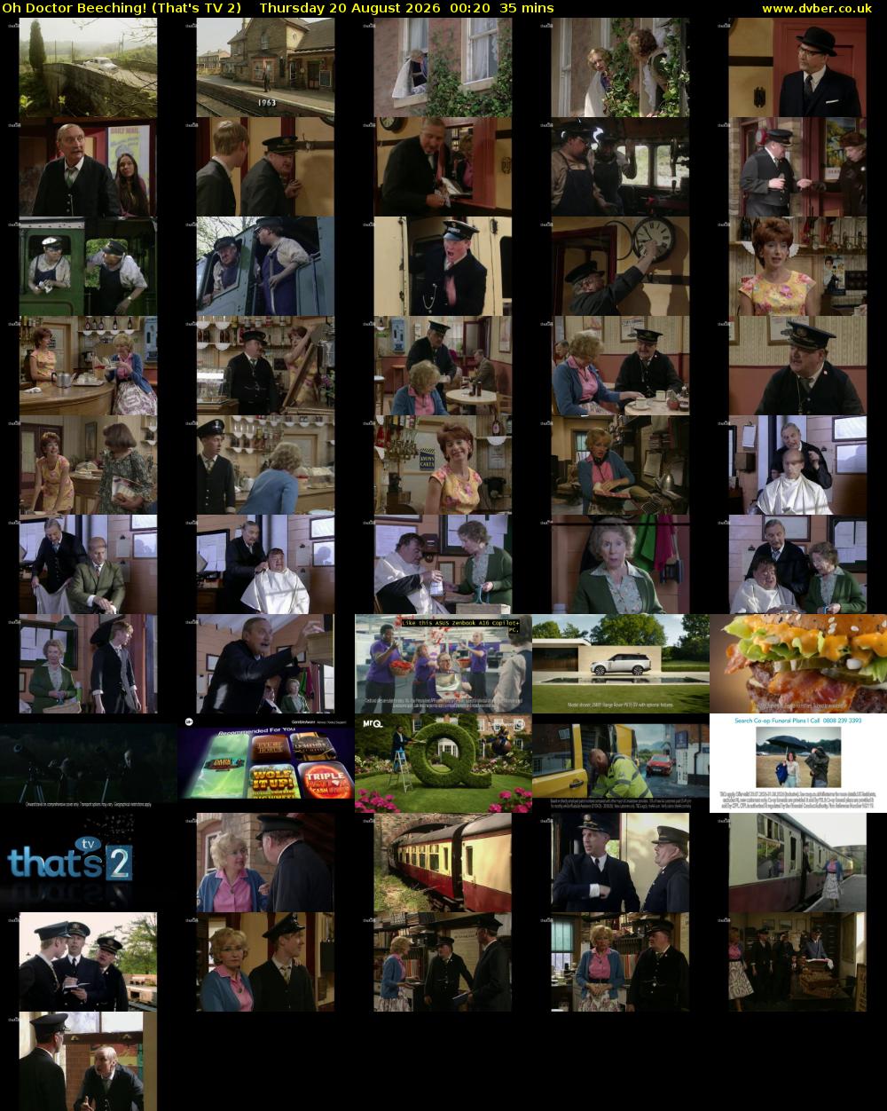 Oh Doctor Beeching! (That's TV 2) Thursday 20 August 2026 00:20 - 00:55