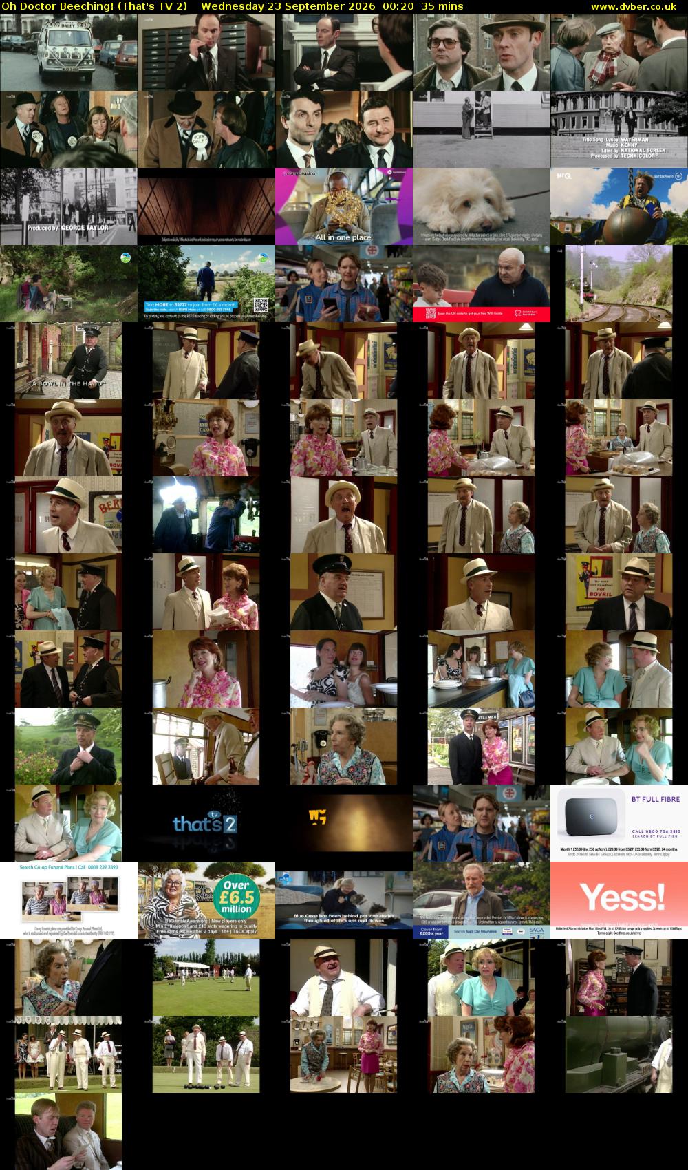 Oh Doctor Beeching! (That's TV 2) Wednesday 23 September 2026 00:20 - 00:55