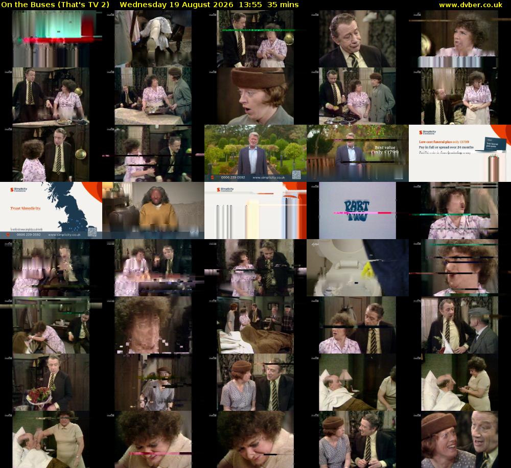 On the Buses (That's TV 2) Wednesday 19 August 2026 13:55 - 14:30