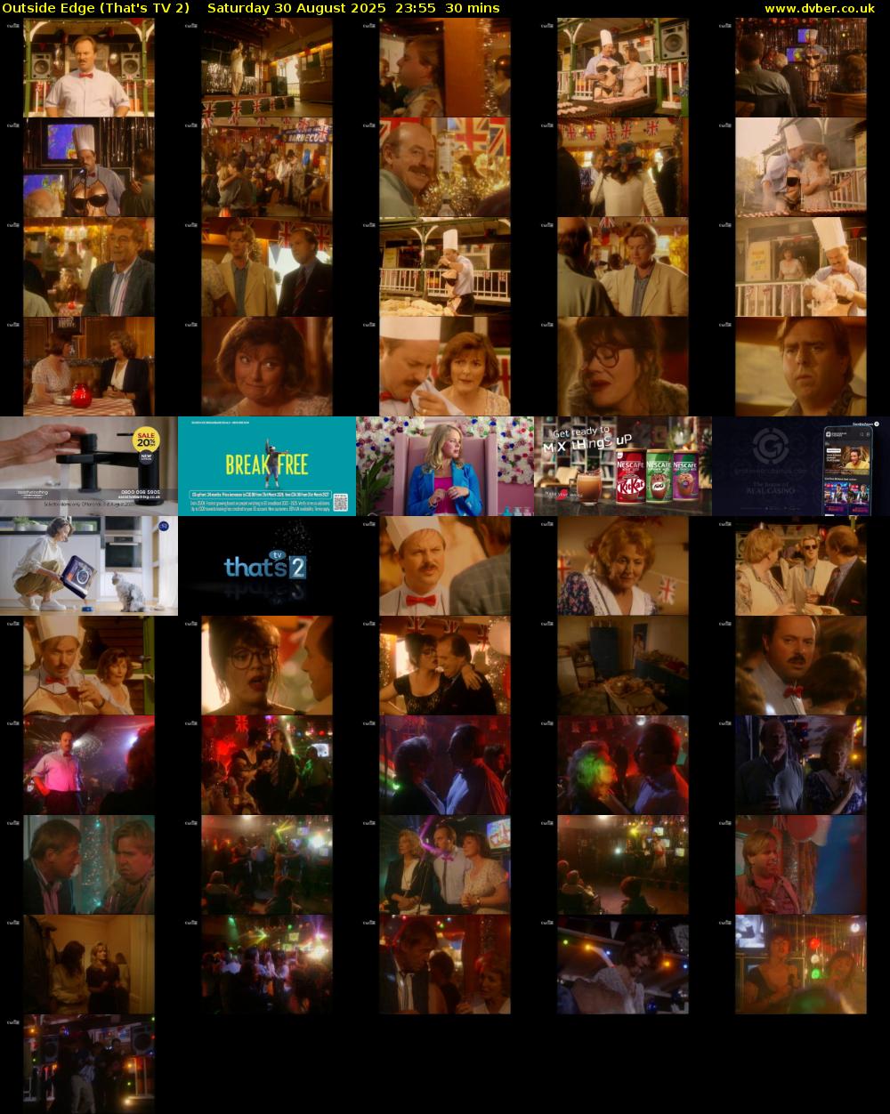 Outside Edge (That's TV 2) Saturday 30 August 2025 23:55 - 00:25