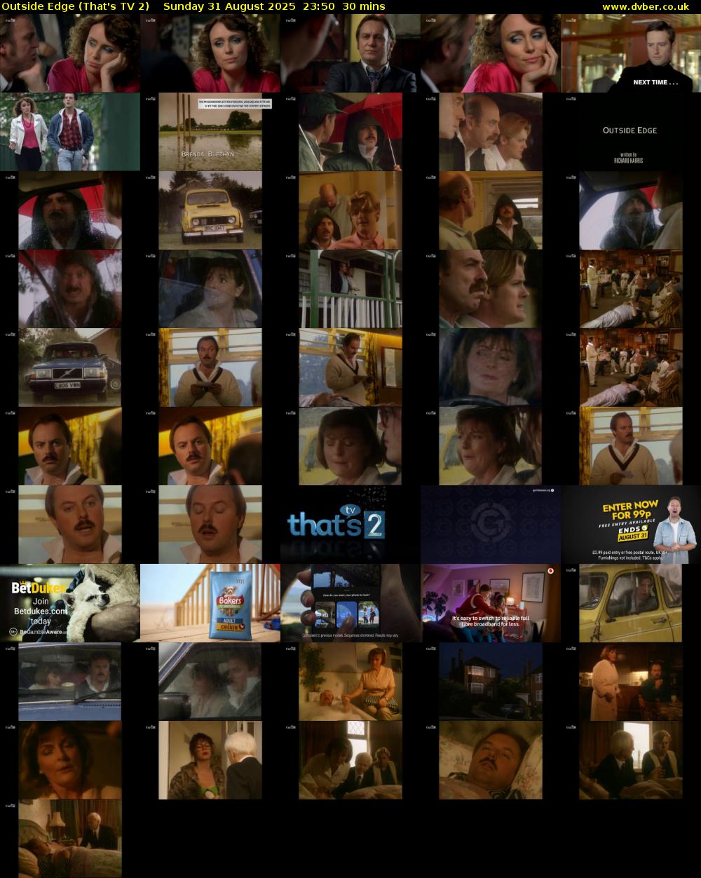 Outside Edge (That's TV 2) Sunday 31 August 2025 23:50 - 00:20