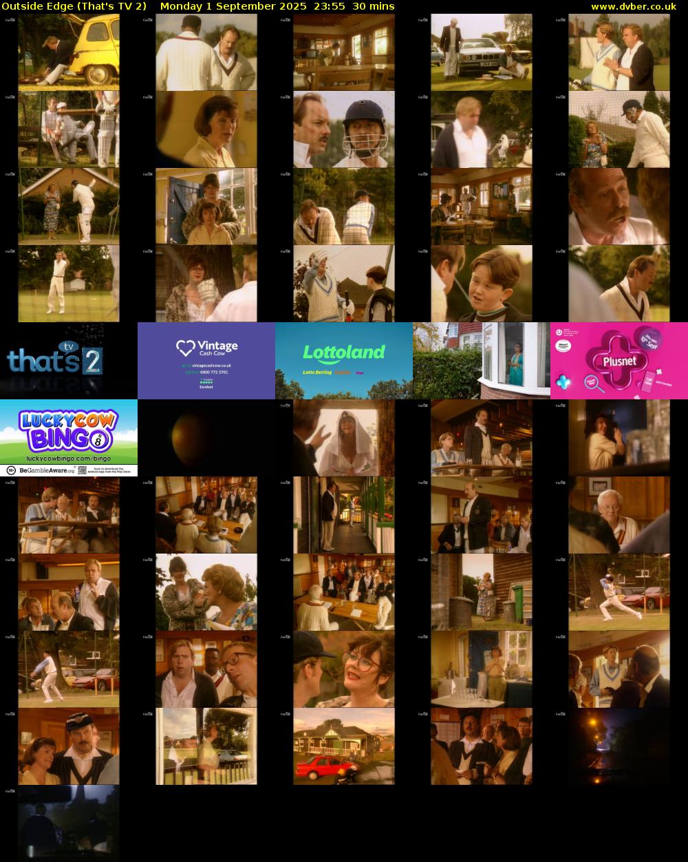 Outside Edge (That's TV 2) Monday 1 September 2025 23:55 - 00:25