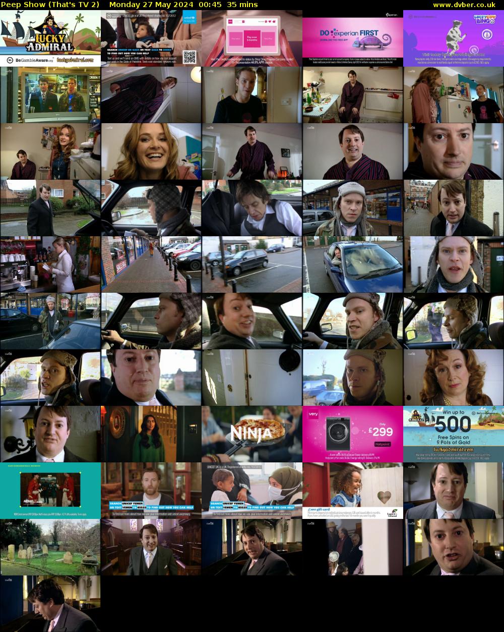 Peep Show (That's TV 2) Monday 27 May 2024 00:45 - 01:20