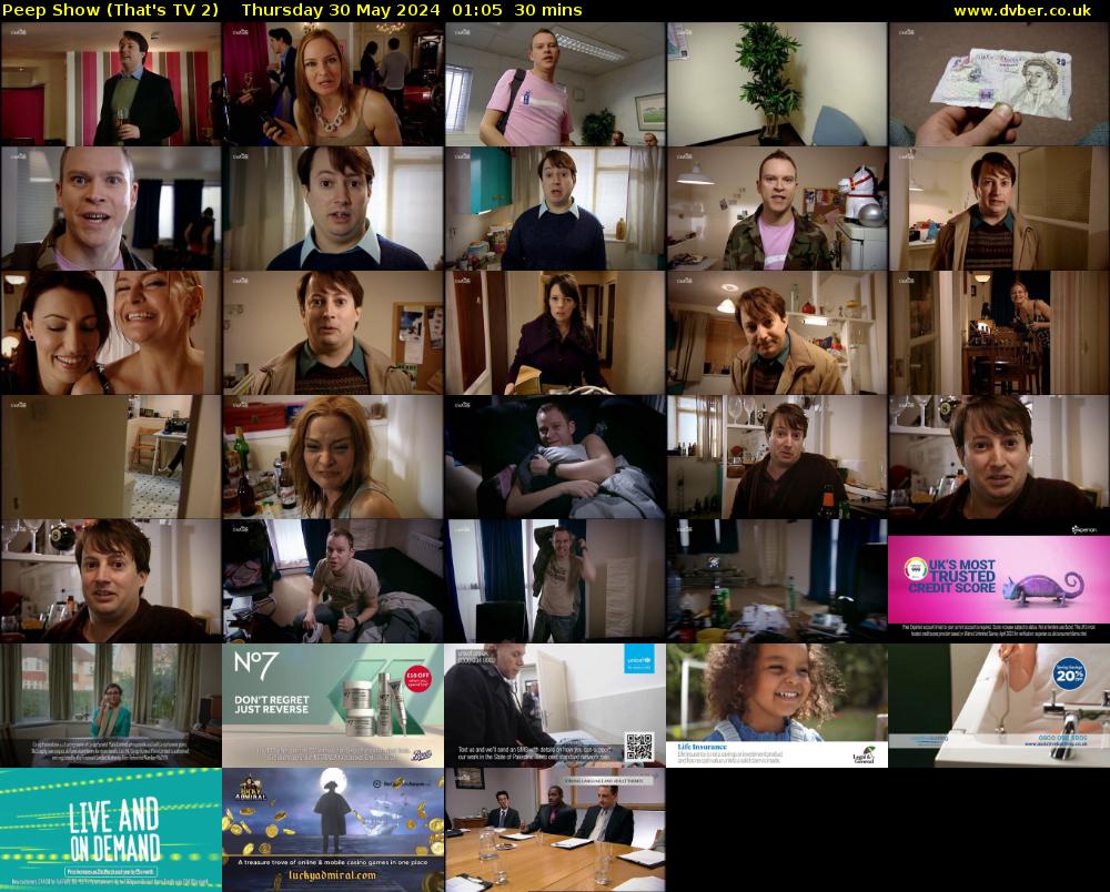 Peep Show (That's TV 2) Thursday 30 May 2024 01:05 - 01:35