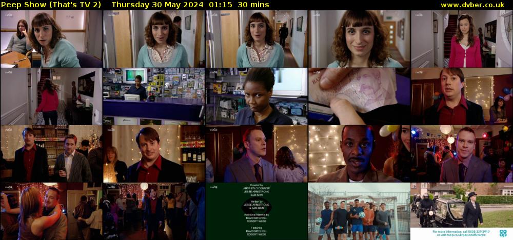 Peep Show (That's TV 2) Thursday 30 May 2024 01:15 - 01:45