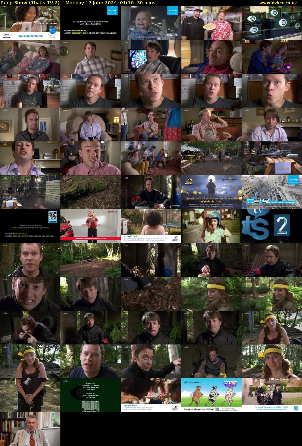 Peep Show (That's TV 2) Monday 17 June 2024 01:10 - 01:40
