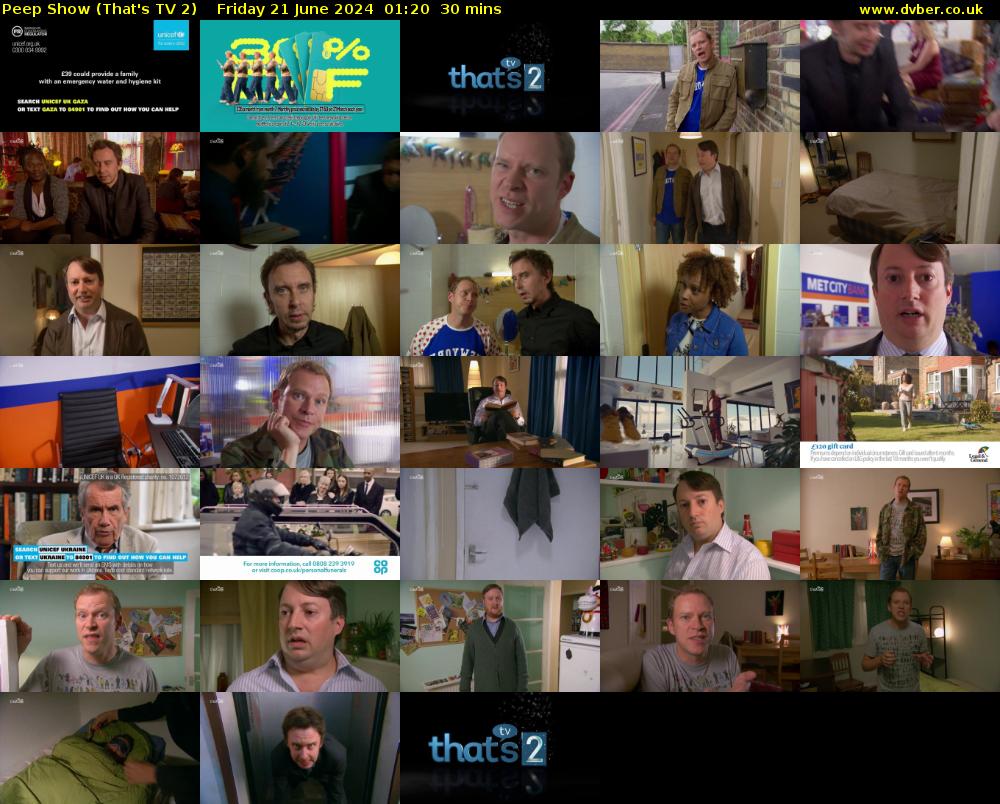 Peep Show (That's TV 2) Friday 21 June 2024 01:20 - 01:50