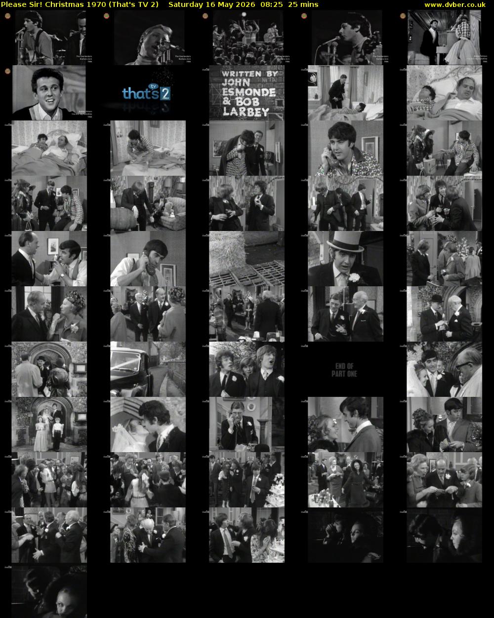 Please Sir! Christmas 1970 (That's TV 2) Saturday 16 May 2026 08:25 - 08:50