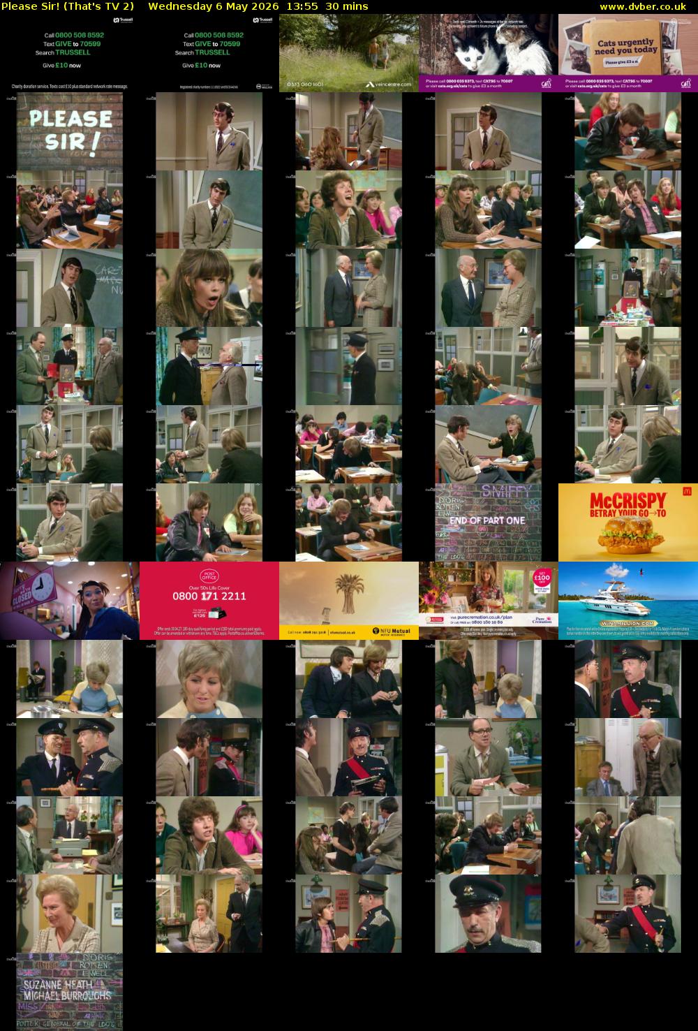 Please Sir! (That's TV 2) Wednesday 6 May 2026 13:55 - 14:25