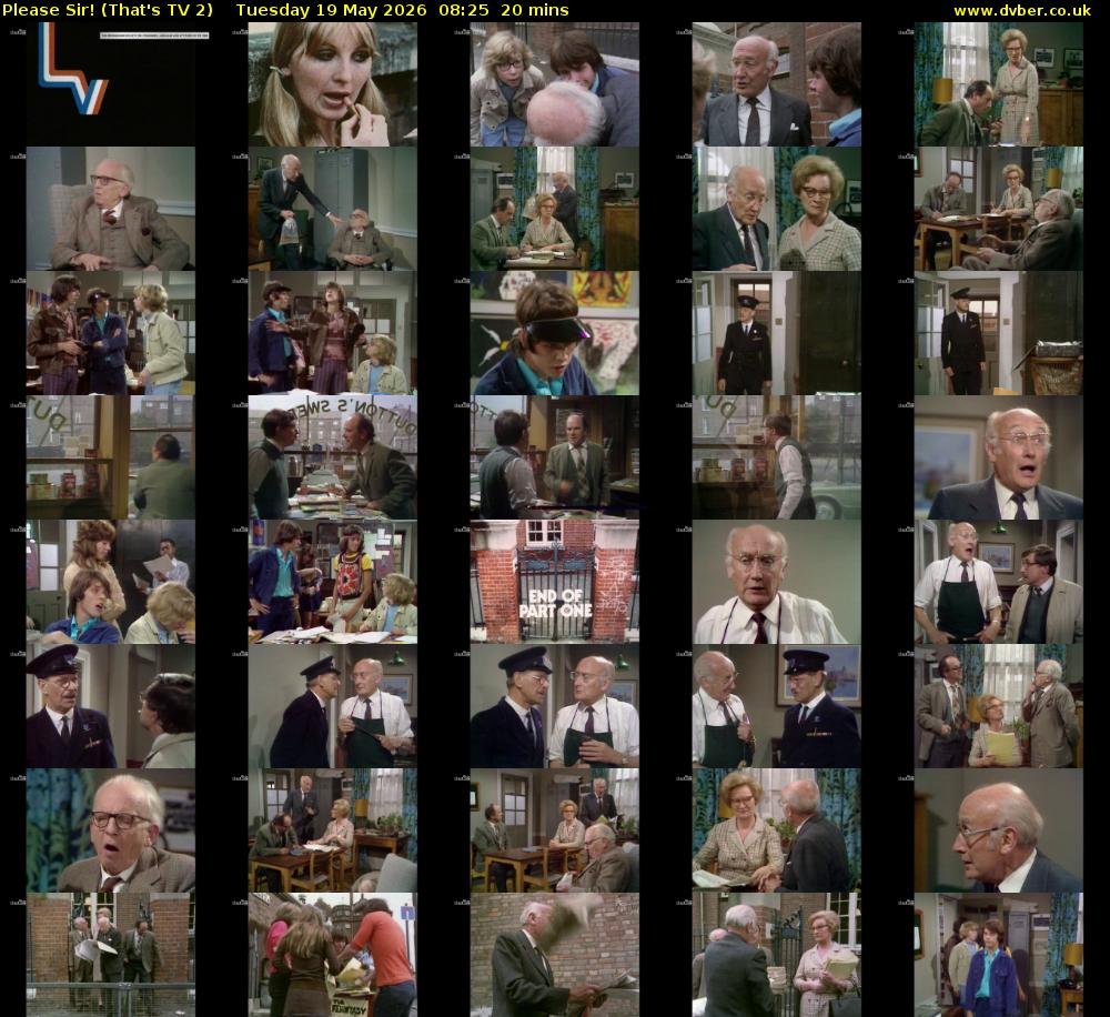 Please Sir! (That's TV 2) Tuesday 19 May 2026 08:25 - 08:45