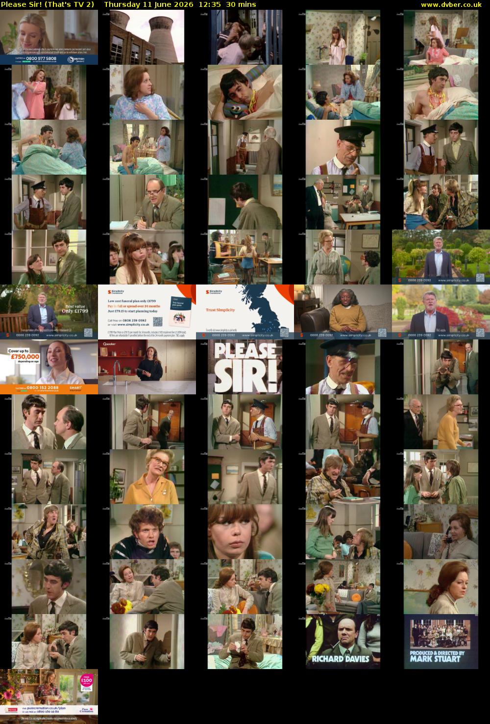 Please Sir! (That's TV 2) Thursday 11 June 2026 12:35 - 13:05