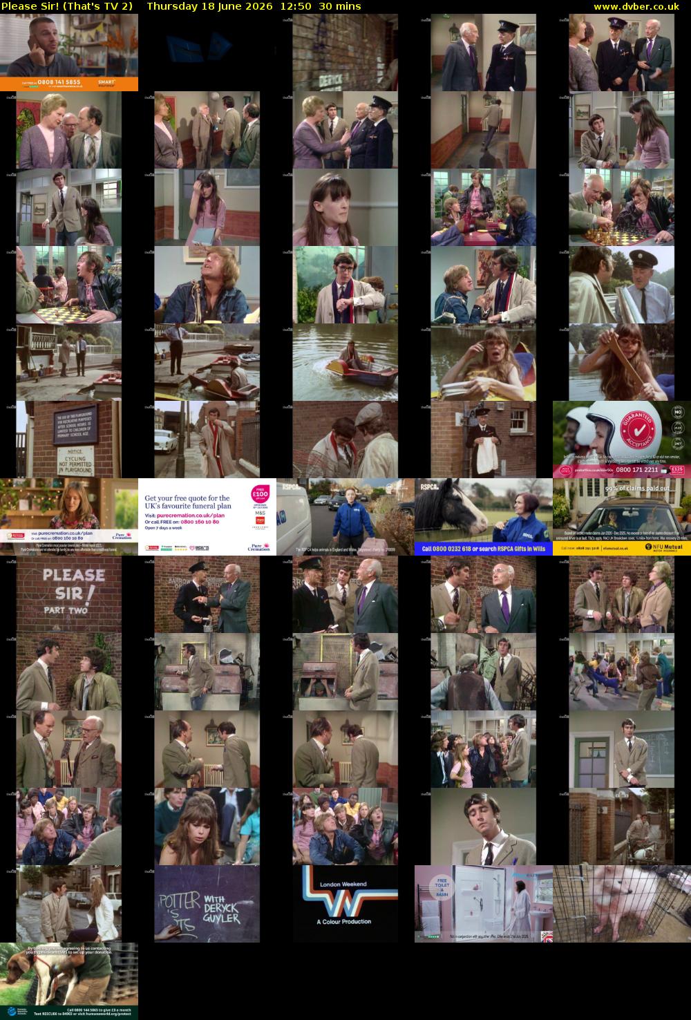 Please Sir! (That's TV 2) Thursday 18 June 2026 12:50 - 13:20