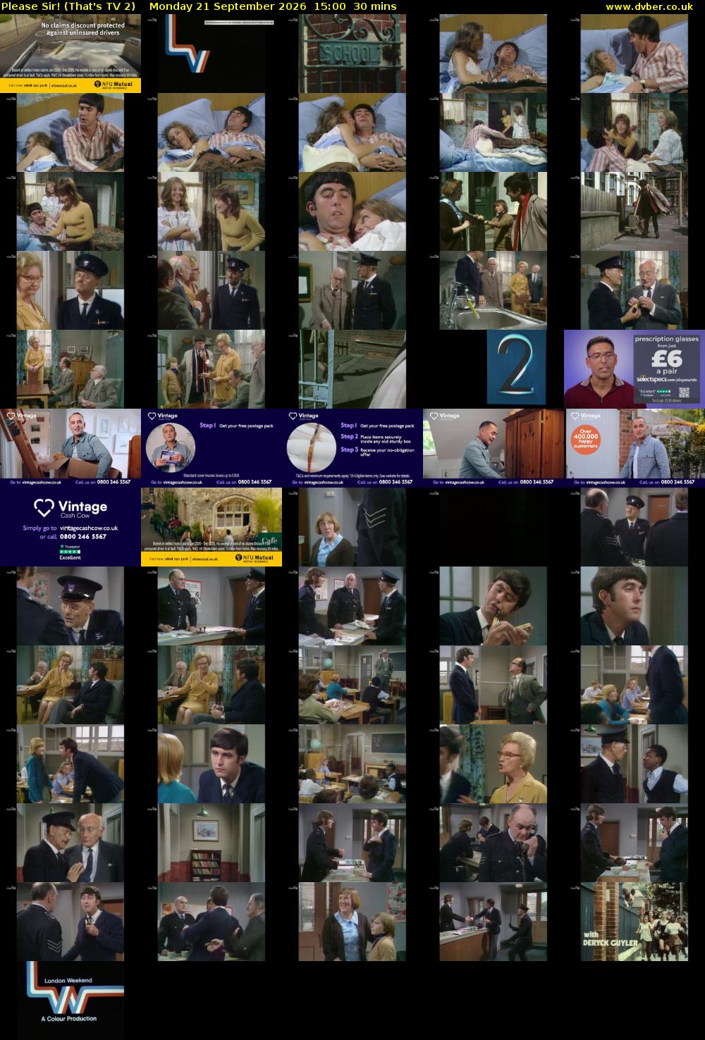 Please Sir! (That's TV 2) Monday 21 September 2026 15:00 - 15:30