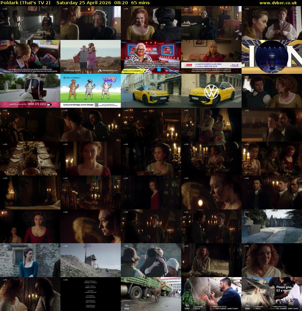 Poldark (That's TV 2) Saturday 25 April 2026 08:20 - 09:25