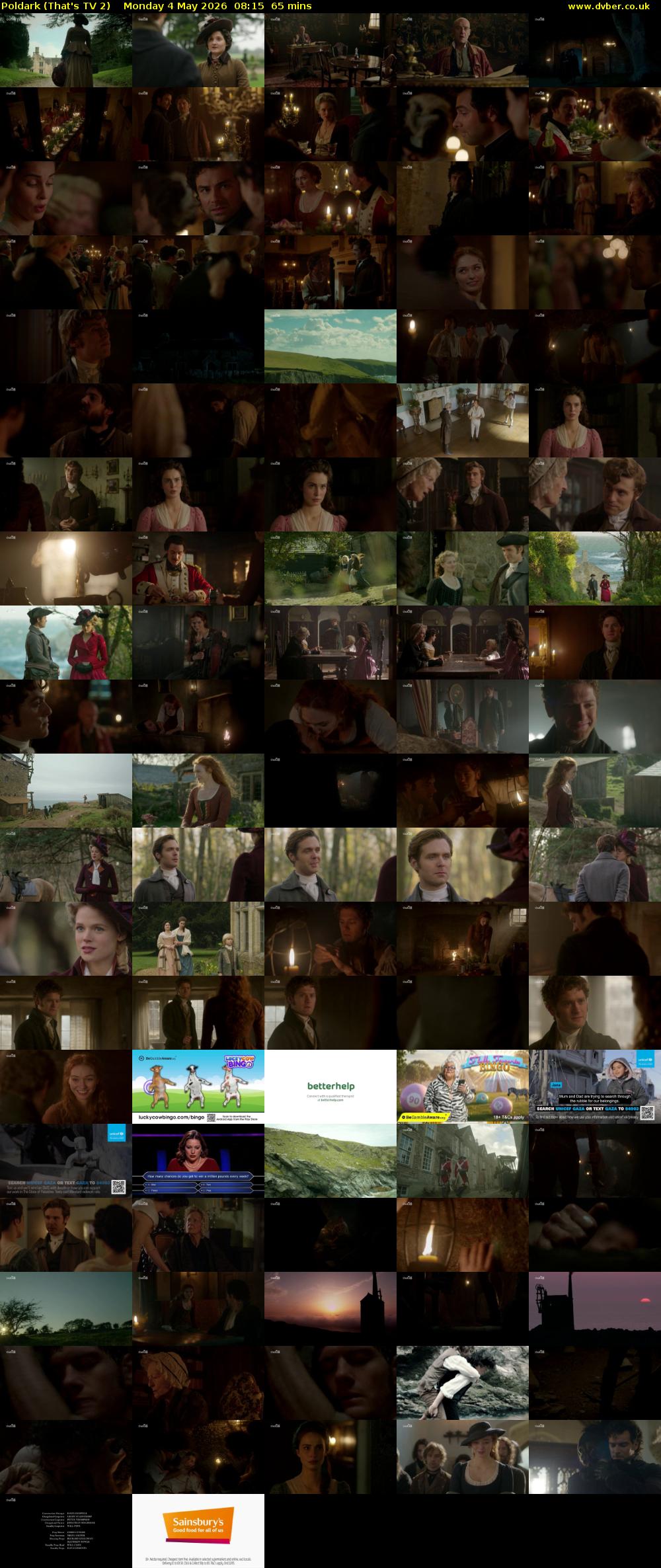 Poldark (That's TV 2) Monday 4 May 2026 08:15 - 09:20