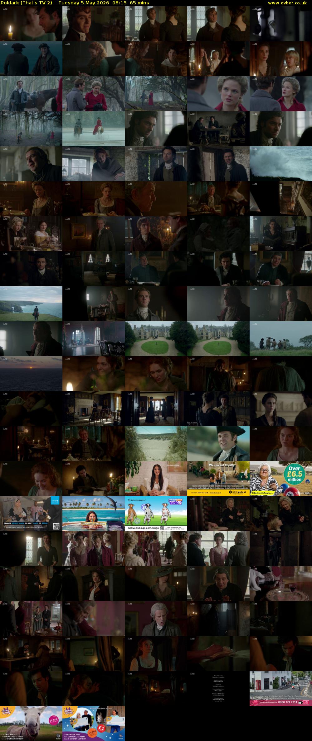 Poldark (That's TV 2) Tuesday 5 May 2026 08:15 - 09:20